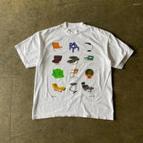 Street Summer T-Shirt Applesauce Print Punk Gothic Kawayi Top Short-Sleeved Y2k Korean