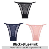 Transparent Floral Lace Panties Women Low-Waist Underpant Hollow Out Thong Female G-String Underwear Lingerie