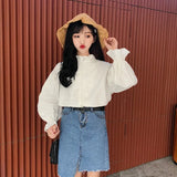 Blouse Women Shirts Long Sleeve Kawaii Korean Fashion Womens Tops and Blouses Ladies Elegant Casual Slim Harajuku