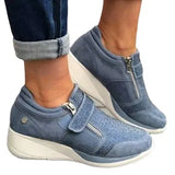 Zingj Women's Shoes Fall 2023 New Plus Size Rhinestone Casual Shoes Platform Plus Size Shoes- Outfit