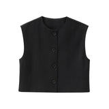New Series Breasted Round-Neck Vest