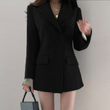 Zingj Jacket Female Spring Dress 2024 New Ins White Student Black Cardigan Loose Korean Version Autumn Spring