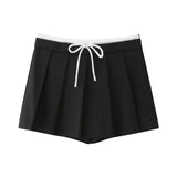 New Spring Style Trousers Waist Detail Decoration Lace-Up Skirt