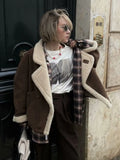 Women's Fashion For Autumn And Winter 2025 Loose Warm Retro Lamb Wool Coat