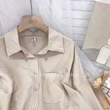With A Long-Sleeved Net Version Of The Shirt For Women In Autumn Loose Leisure Design With A Small Shirt Stack To Wear