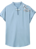 Women Blouses V-Neck Embroidery Chiffon Women Shirts Blouses Solid OL Womans Tops Fashion Clothes Woman 2023 Ladies