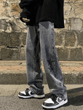 Men's Washed Vintage Star Straight Leg Jeans- Outfit