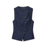 Women's Temperament Commuting Suit Double Sleeveless Vest + Wide Leg Pants 3191052