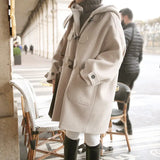 Padded Wool Blend Hooded Long CoatOutfit
