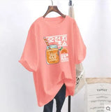casual women's T-shirt Ulzzang streetwear Kawai fruit print T-shirt Korean shirt Harajuku short-sleeved camiseta