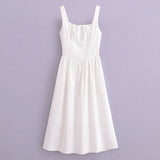 Spring Sweetness French Waist-Length Cotton And Linen Sleeveless