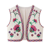 Summer Women's Wear Urban Leisure Vest Embroidered Cardigan