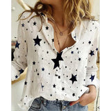 Long Sleeve Birds Print Loose Shirts Women Oversized Cotton and Linen Blouses and Tops Vintage Streetwear Tunic