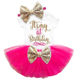 Cotton Baby Girl First 1st Birthday Party Tutu Dresses for Vestidos Infantil Princess Clothes 1 Year Girls Children's