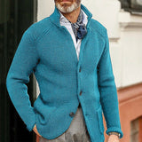New Products - Dress Men's Casual Long-Sleeved Pure Color Knit Coat Men's