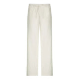 Zingj Wind Cotton Hemp Rope Straight Tube Casual Trousers Low Waist Simple Foundation Versatile Woven