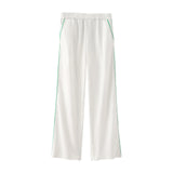 Spring Style Satin Trousers With Side Trim