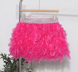 Shooting Feather Dress Small Pony Short Skirt Birthday Dress Dress Princess Short Dress