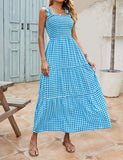 Long Bohemian Print Strap Loose Casual