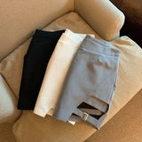 Women Trendy Leisure All-match Mini High Waist Youth A-line Elegant Daily Folds Summer Breathable Simple Solid Slim