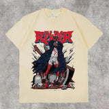 Men's T-Shirt 2024 Basketball Shirt Sports Style Short-Sleeved Cotton Print Loose T-Shirt Street Hip-Hop Blouse Short
