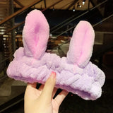 New OMG Letter Coral Fleece Wash Face Bow Hairbands For Women Girls Headbands Headwear Hair Bands Turban Hair