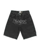 Clothing Shorts Y2K Pants Hip-Hop Alphabet Graphics Retro Baggy Jeans Shorts Men's