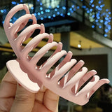 Korean Solid Big Hair Claws Elegant Frosted Acrylic Hair Clips Hairpins Barrette Headwear for Women Girls Hair