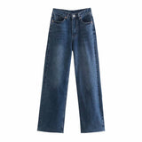 New Spring Style Is High-Waisted And Thin, Loose Straight Trousers, Casual Wide-Leg Pants