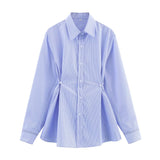 New Waist Button-Up Waist Shirt