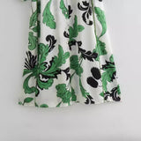 Spring Style Belt Printed Shirt Dress