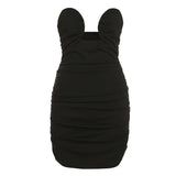 Zingj And Summer 2023 New Women's Fashion Design Sexy Back A Word Collar Hollow Low Breast Dress