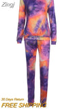 Women Tie Dye Sports Clothing Sets Lady Pullover Short Sleeve O Neck T Shirt Top + High Waist Knee Length