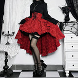 Autumn New Sexy Stitching Bag Hip Skirt Temperament Slim High Waist Tie Waist Tail Half Skirt