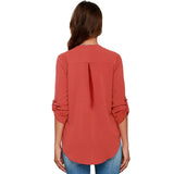 mujer de moda women V-neck Chiffon Blouses Long sleeve Female Shirt Fashion Plus Size blusa feminina blouse