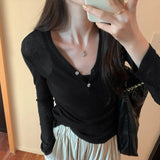 Long Sleeves, Slightly Penetrating Top Girl Autumn, New Korean Style Minority Loose Pullover Sweater