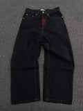 Year Y2K Jeans Men's Wear Hip-Hop Retro Skull Water Washed Loose Jeans Casual Wide-Legged