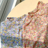 Women Floral Printed Leisure Loose Elegant Chiffon Tops Blouses Trendy All-match Temperament Korean Style Popular