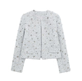 New Series Of Beads Decorated With Round Collar Fashion Jacket