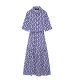 Spring Series Printed Belt Dress