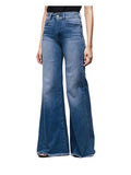 Loose Retro Wide-Leg Straight Leg Washed Jeans-Outfit