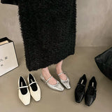 Zingj Silver French Spring And Autumn Small Single Shoes Women's 2024 New Hot Style With Skirt Mary Jane Evening
