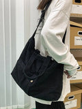 Vintage Wash Large Shoulder Bag- Outfit
