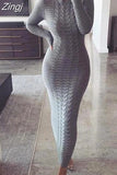 Thicken Turtleneck Sweater Maxi Dress Women Lace Up Knitted Long Dress Female Knitwear Soft Vestidos 2023 High