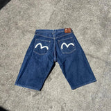 Shorts Y2K Pants Harajuku Hip-Hop Printed Baggy Denim Shorts Summer