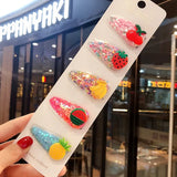 Pcs/Set Girls Cute Cartoon Animals Fruit 5 Cm Hairpins Children Lovely Hair Clips Barrettes Gift Kids Hair Accessories