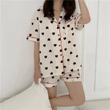 Sets Women Geometric Design Temper Baggy Short Sleeve Cozy Summer Casual Homewear Chic New Simple Fashion Classic