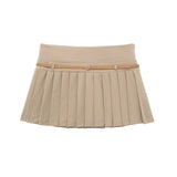 New Spring Style Wide-Pleated Thin Waistband Decorated With A Hundred-Suit Skirt
