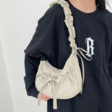 Aesthetic Bow Knot Stitching Shoulder BagOutfit