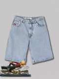 Y2K Bigboy Shortformen Street Clothing Embroidered